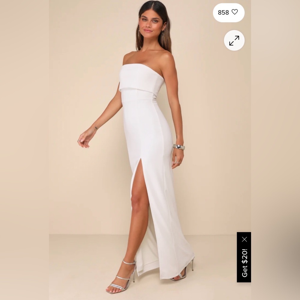 Lulu's “Classy Consideration” White Maxi Dress